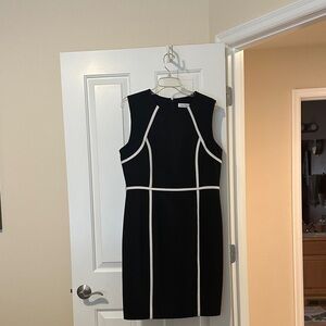 Black and White Sleeveless Dress